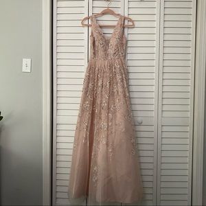 Blush sparkly formal dress